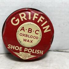 1940's Vintage Griffin ABC Oxblood Sapato de Cera Estanho Estanho Vazio comprar usado  Enviando para Brazil