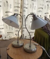 vintage glass table lamp pair for sale  DEREHAM