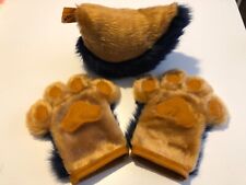 Used, Fursuit Mini Partial Honey Brown and Navy Blue Paws and Nub Tail (20) for sale  Shipping to South Africa