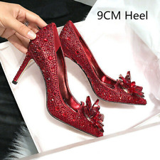 2023 cinderella shoes rhinestone women pointed female party wedding high heels for sale  Shipping to South Africa