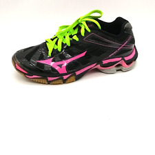 Zapatillas para mujer Mizuno Wave Lightning RX3 negras rosa con cordones punta redonda 7,5 segunda mano  Embacar hacia Mexico