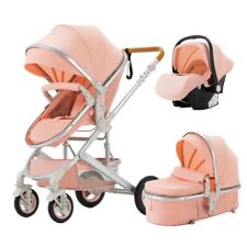 Nowy wózek dziecięcy 3 w 1 Portable Travel Baby Carriage Aluminiowa rama, różowy na sprzedaż  Wysyłka do Poland