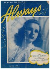 Always ~ Irving Berlin ~ Sung by Deanna Durbin ~ 1925 ~ Sheet Music ~  for sale  Shipping to South Africa