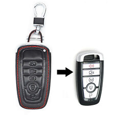 Para Ford 5 botões controle remoto sem chave bolsa fob couro ecológico capa chave de carro F150 , usado comprar usado  Enviando para Brazil