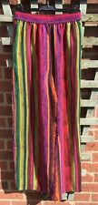 EAST Wide Leg Multicoloured Striped Silk Trousers - Size 10 for sale  NORWICH