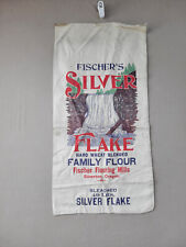 Used, Vintage Fischer's Flouring Mills Silver Flake  Flour Sack / Bag Silverton Oregon for sale  Shipping to South Africa