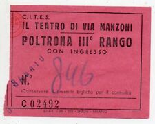 Biglietto teatro via usato  Italia