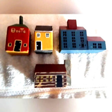 Wooden Toy Play Buildings Lot of 4 for sale  Shipping to South Africa