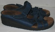 Usado, Sandálias sapatos femininos UE 36 EUA 6ish azul marinho alça mola passo biqueira aberta comprar usado  Enviando para Brazil