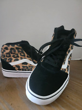 VANS Off The Wall High Top Leopard/Cheetah Print Black Suede Women's Size 8 NEW for sale  Shipping to South Africa