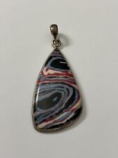 925 Sterling Silver Fordite Pendant for sale  Shipping to South Africa