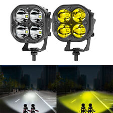 Used, 3'' Inch 80W LED Cube Pods Amber Off Road Driving Lights Spot Work Light Bar Fog for sale  Shipping to South Africa