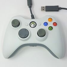Controle Xbox 360 PC branco USB fabricante de equipamento original com cabo separador LIMPO E TESTADO comprar usado  Enviando para Brazil