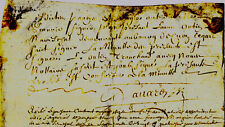 1766 parchemin acte d'occasion  Vesoul