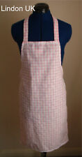 Gingham apron pink for sale  CANTERBURY