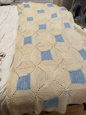 Cobertor de colcha vintage tricotado à mão serve para sofá queen/rei ou grande comprar usado  Enviando para Brazil
