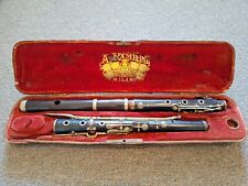 Usado, VINTAGE Flauta Italiana de Madeira A Rampone Milano 1800s? com estojo original comprar usado  Enviando para Brazil