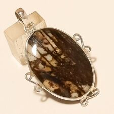 Natural Wood Jasper Pendant 925 Sterling Silver Handmade Anniversary Jewelry New for sale  Shipping to South Africa