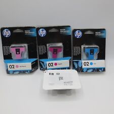 Lote de 4 Cartuchos de Tinta Photosmart Genuinos Serie HP 02 Caducados Negro Magenta Cy segunda mano  Embacar hacia Argentina
