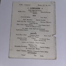 1911 Antique RMS Carmania Ocean Liner - Cunard Line Luncheon Buffet Menu for sale  Shipping to South Africa