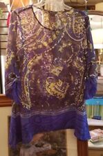 Blusa túnica feminina com bainha assimétrica e mangas 3/4. Tamanho médio comprar usado  Enviando para Brazil