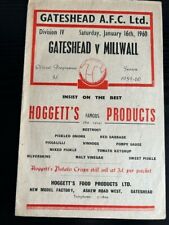 Gateshead millwall 1959 for sale  CROYDON