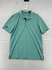 Camisa polo Adidas adulta verde média manga curta listrada ajuste clássico golfe masculina comprar usado  Enviando para Brazil