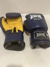 Luvas de boxe usadas Muay Thai PU azul/amarelo 9 MMA kick boxe (B) comprar usado  Enviando para Brazil