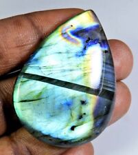 Natural Spectrolite Labradorite Purple Multi Fire Pear Gemstone 38X49X06 MM j914 for sale  Shipping to South Africa