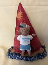 Windsurfing Pig Piglet Figurine Red Windsurf Sail Beach 5” Tall, used for sale  Shipping to South Africa