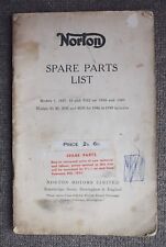Norton parts list for sale  NOTTINGHAM