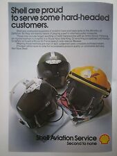 10/1977 PUB SHELL AVIATION HELMET CASQUE PILOT HELICOPTER RAF NAVY ARMY AD, occasion d'occasion  Yport