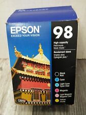 Cartuchos de tinta genuínos Epson 98 - Pacote com 6 preto/ciano/amarelo/magenta (caixa aberta) comprar usado  Enviando para Brazil