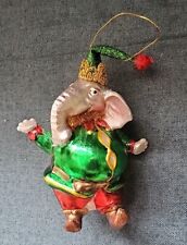 Novelty Elephant Christmas Tree Decoration Bauble 13.5cm By 10.5cm Beautiful  for sale  Shipping to South Africa