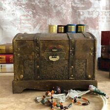 Caixa decorativa de madeira vintage para armazenamento de joias com fechadura comprar usado  Enviando para Brazil