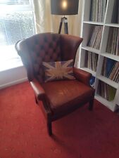 vintage leather chesterfield chair for sale  DARTFORD