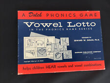 Vintage Dolch Phonics Vowel Lotto Game 1956 for sale  Shipping to South Africa