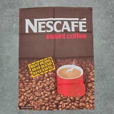 Vintage Nescafe Coffee Tea Towel, used for sale  Shipping to South Africa