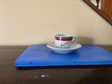 Vintage BIA Cordon Bleu Espresso Cup & Saucer Striped Italian Flag, used for sale  Shipping to South Africa