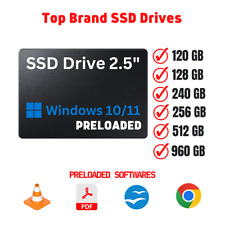 Usado, Disco rígido de estado sólido SSD Top Brand 128/256/512 GB Windows 10/11 instalado comprar usado  Enviando para Brazil