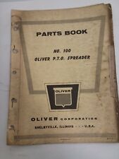 Oem Oliver no. 100 pto Spreaders  Parts Book   for sale  Royalton