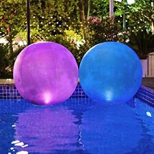 2 Pack Floating Pool Lights Solar 16 Full Moon Inflatable Led Lights for Pool, used for sale  Shipping to South Africa