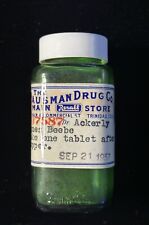 Botella vacía de píldora recetada Duraglas Green Pharmacy década de 1950 Usada en excelente condición de colección segunda mano  Embacar hacia Argentina