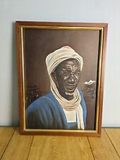 Oil On Board Vintage Portrait Original African Man Signed Framed Medium 1989 for sale  Shipping to South Africa
