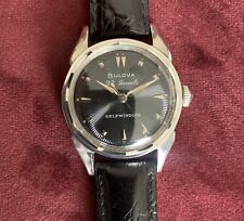 Esfera de rayos solares negra vintage BULOVA 23 joyas de cuerda automática (automática) L6, usado segunda mano  Embacar hacia Argentina