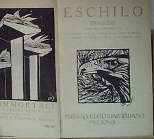 Eschilo. tragedie. traduzione usato  Italia