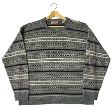 Vintage Tip Top Grandpa Sweater Gray Made in Canada 90s Coogi Style Size Large for sale  Shipping to South Africa