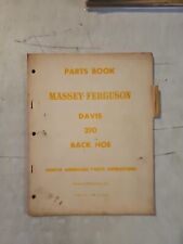 Retroescavadeira vintage 1962 Massey Ferguson MF Davis 210 livro de peças, usado comprar usado  Enviando para Brazil