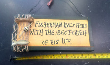 Vintage fishing sign for sale  HAYES
