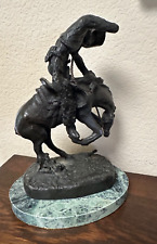 Usado, A Cascavel Frederic Remington Escultura Estátua de Bronze em Mármore 10" X 7" comprar usado  Enviando para Brazil